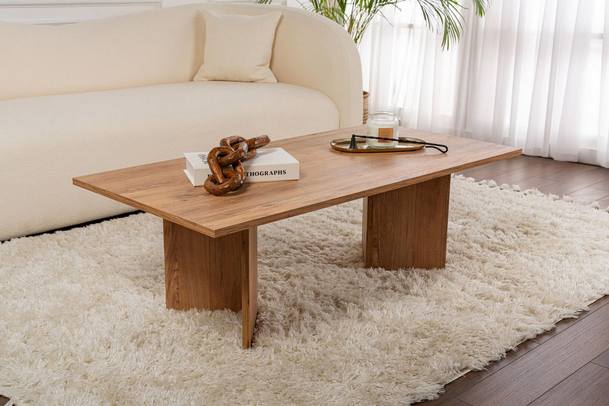 COUCHTISCH sabin hellbraun - Braun, Holzwerkstoff (119/60/40cm) - Habitat Garten