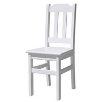 HOLZSTUHL Massiv Kiefer Holz, Weiss, 90 x 36 x 39 cm - Weiß, Holz (39/90/36cm) - Koma