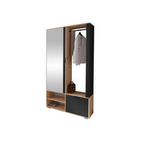 GARDEROBE Milo - Schwarz/Eiche Artisan, Holzwerkstoff/Kunststoff (100/190/33cm) - MIRJAN24