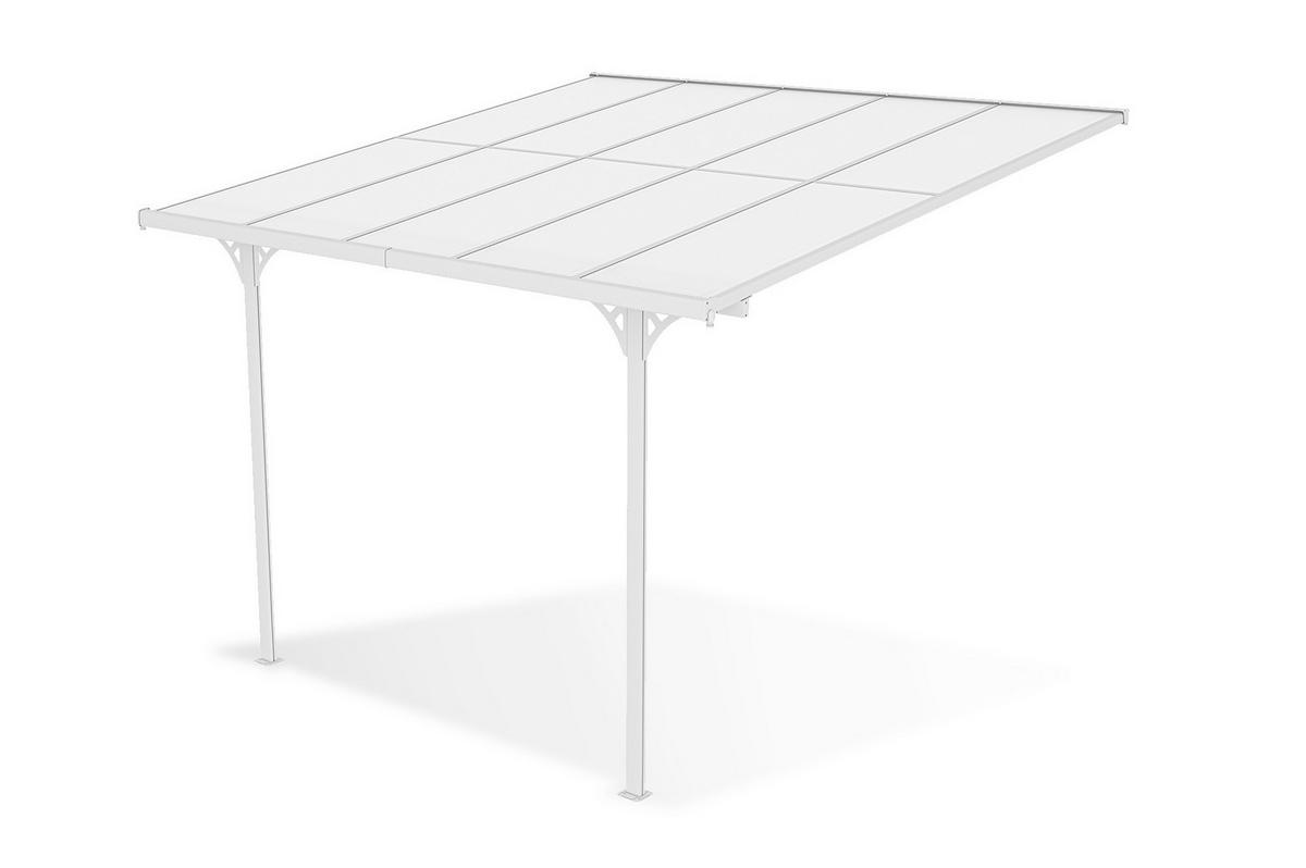 PERGOLA / CARPORT Kleo Weiß 3m x 3m - Weiß, Metall (313/270/300cm) - Cazeboo
