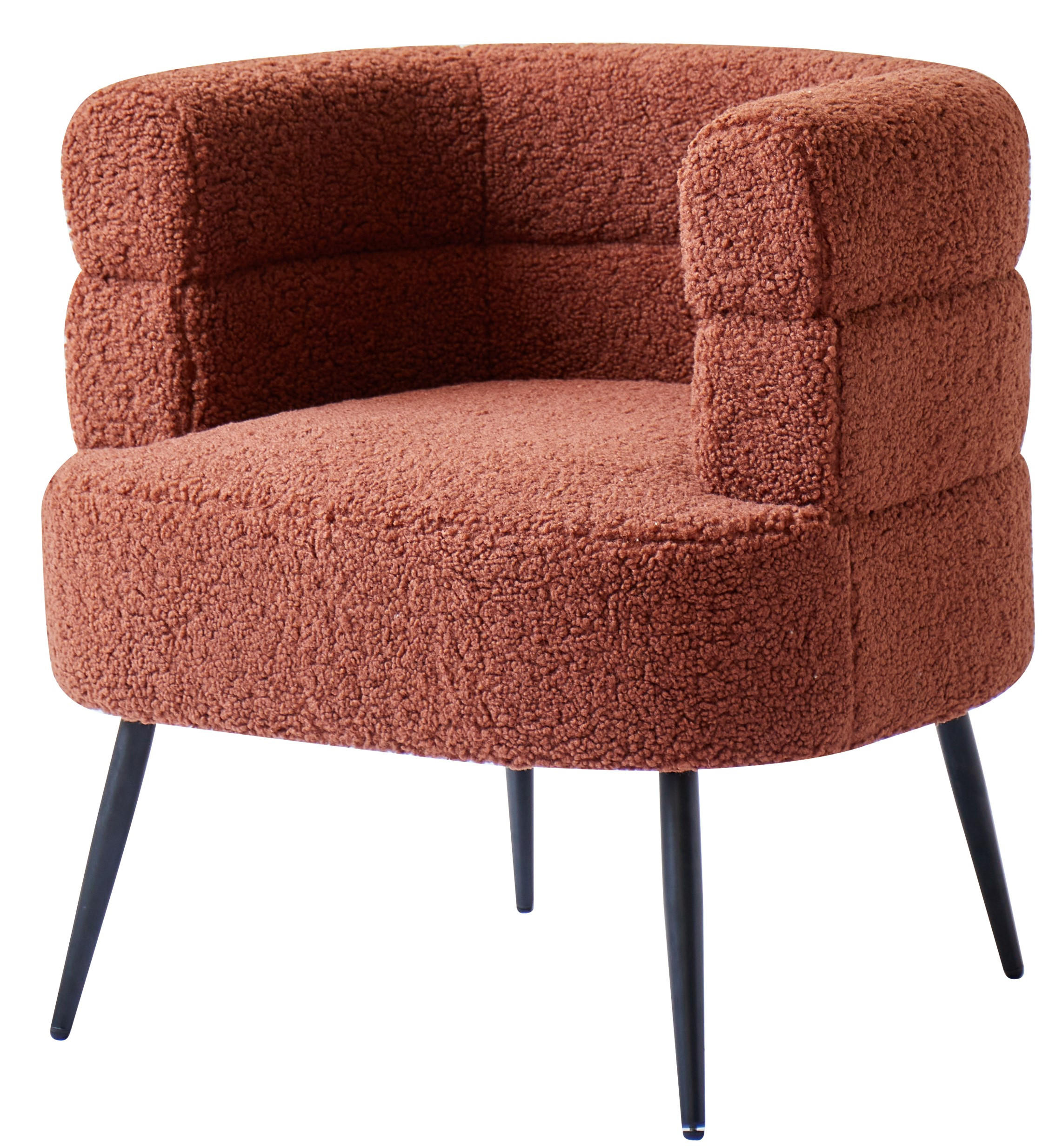 COCKTAILSESSEL Wolle Terracotta - Rot, Textil (67/69/64cm) - Nordlys