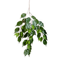 KUNSTPFLANZE Künstlicher Ficus-Zweig - Georgia - Grün, Kunststoff (1cm) - aplanta