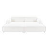BIG SOFA SAMU Weiß Cord - Schwarz/Weiß, Textil (256/72/168cm) - KAWOLA