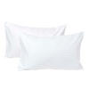 KINDER-KISSENBEZÜGE 2er-Set, Damast-Streifen - Weiß, Textil (40/60cm) - Homescapes