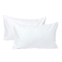 KINDER-KISSENBEZÜGE 2er-Set, Damast-Streifen - Weiß, Textil (40/60cm) - Homescapes