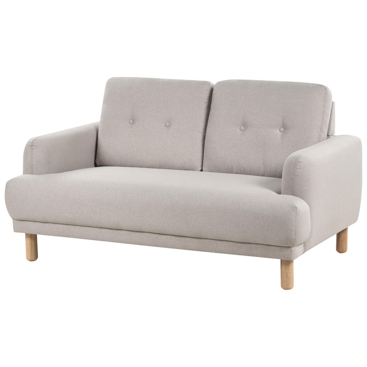 2-SITZER-SOFA Stoff taupe Tuve - Hellbraun/Beige, Textil (149/85/90cm) - Beliani