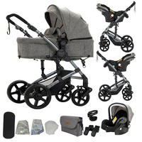 KINDERWAGENSET 3-in-1, B588-Grau - Grau, Metall (80/60cm) - Kaket