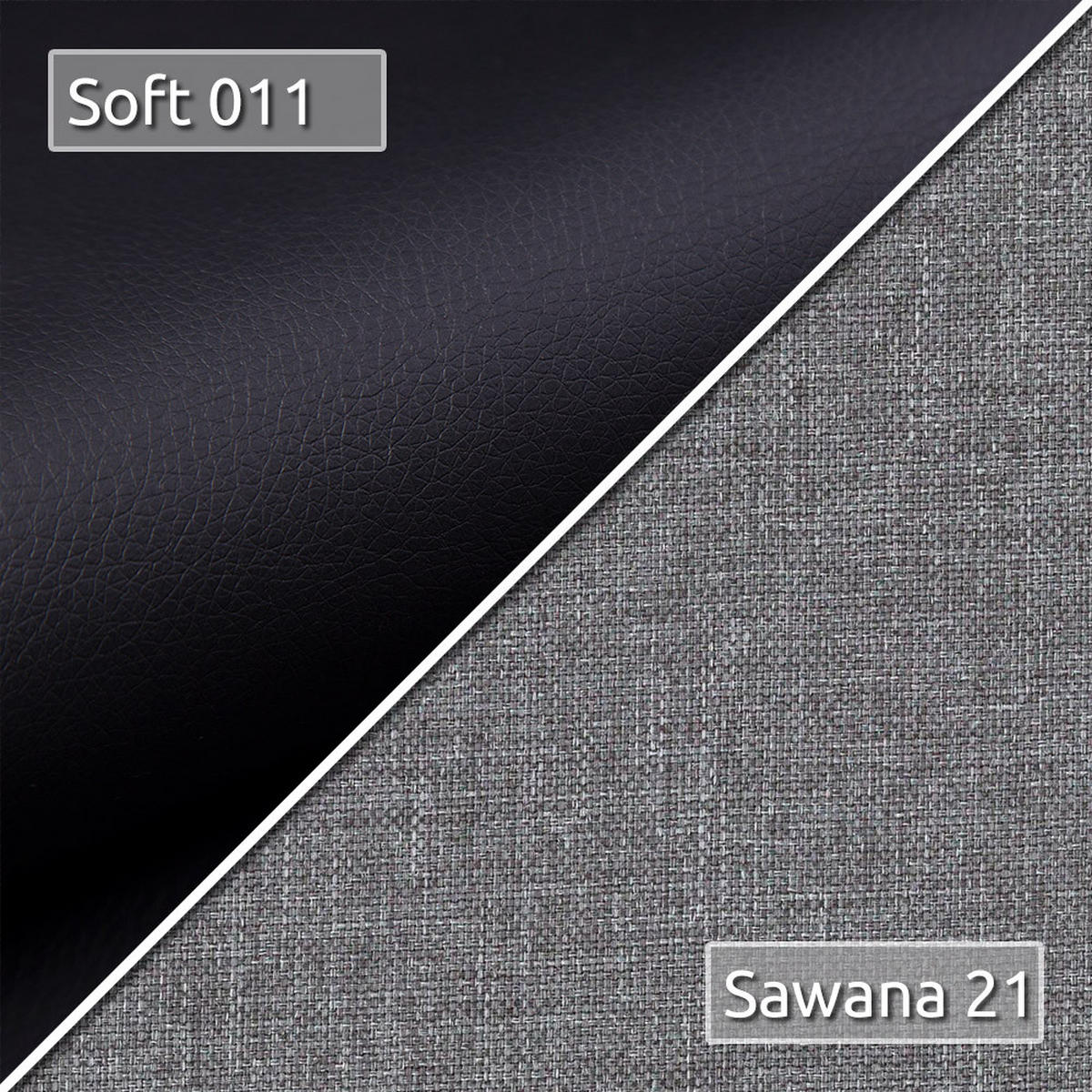 ECKSOFA Caris, Seite: Rechts - Hellgrau/Schwarz, Holz/Textil (273/203cm) - Sofnet