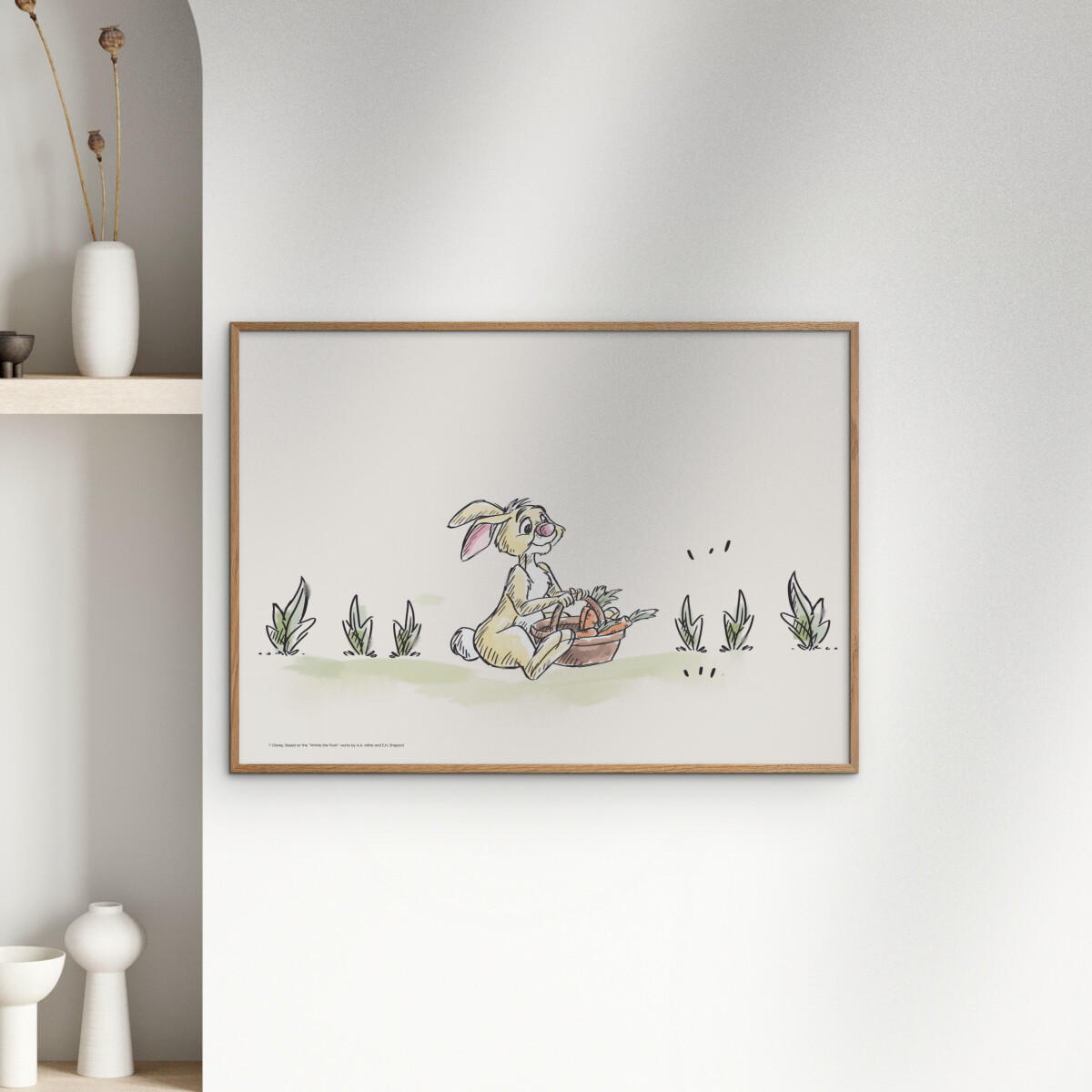 POSTER Disney - Rabbit Harvesting Carrots - Beige, Papier (30/40/0.1cm) - Poster&Frame
