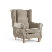 OHRENSESSEL MILES Massivholzbeine, Beige - Beige, Holzwerkstoff/Buchenholz (82/105/97cm) - KONSIMO®
