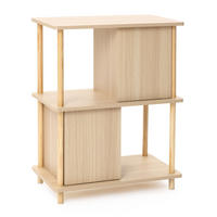 BÜCHERREGAL mit Stauraum und 2 Ablagen - Alteiche, Holz (35/77.5/60cm)