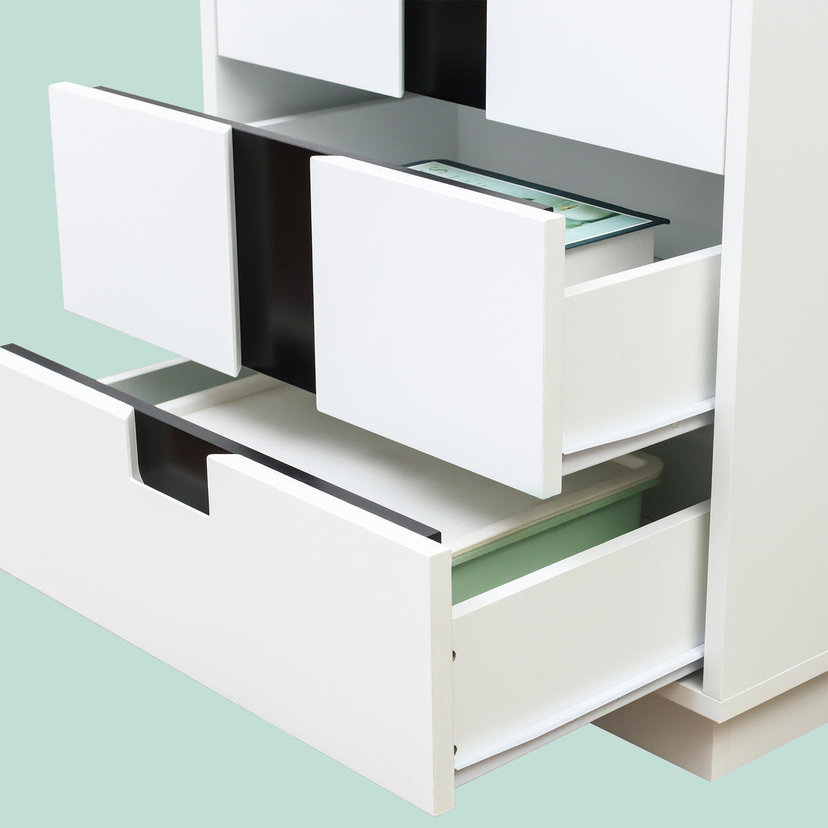 KOMODA - biela, kompozitné drevo (50/56/40cm) - Relaxdays