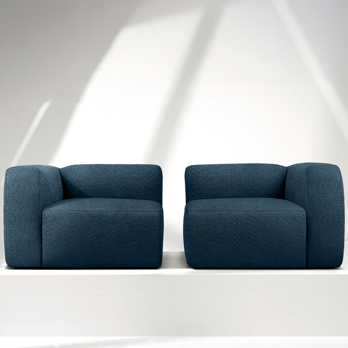 2-SITZER SOFA BUFFO, Marineblau - Dunkelblau, Holz/Holzwerkstoff (210/73/96cm) - KONSIMO®