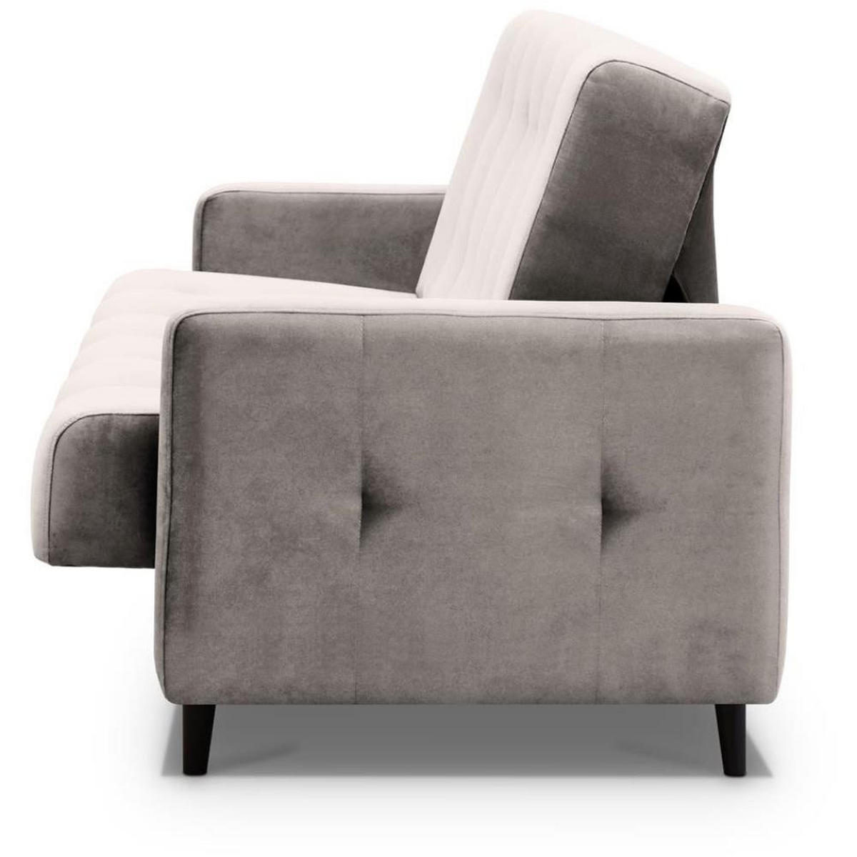 3-SITZER Schlafsofa Nancy Bis beige - Beige, Holz/Textil (220/89/93cm) - Beautysofa