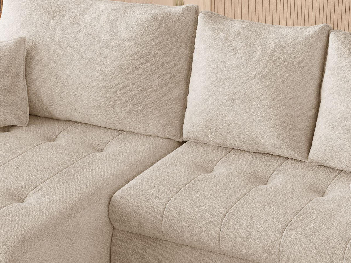 ECKSOFA Lino Beige - Beige/Schwarz, Holz/Kunststoff (270/172cm) - Graingold