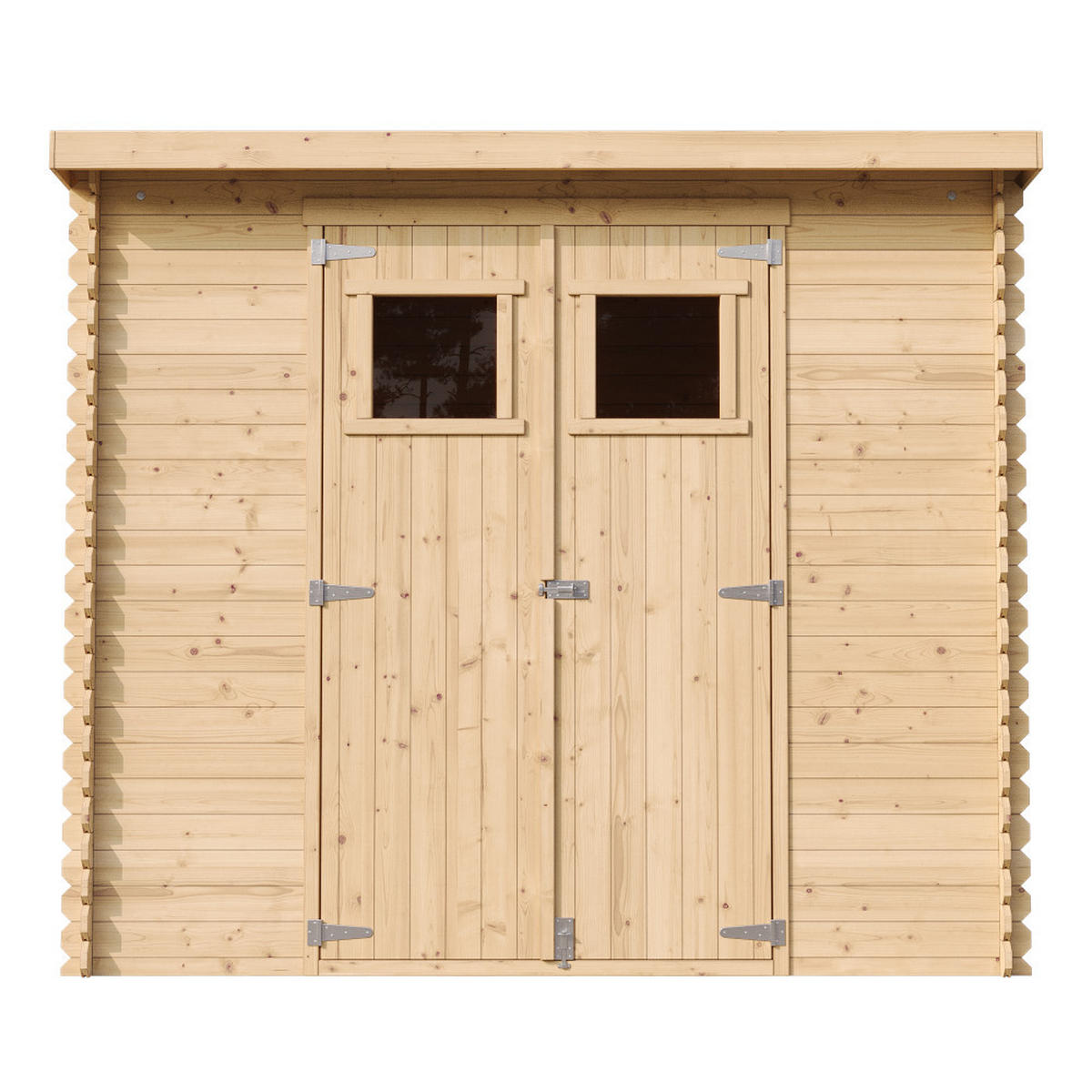 HOLZ-GARTENHAUS - B239xL142xH200 cm/ 2,63 m2 - M310 - Beige, Holz (239/200/142cm) - Timbela