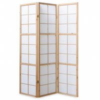 PARAVENT 3-tlg. 132/175 cm Braun Shoji - Braun, Holz (132/175/2cm) - Homestyle4u