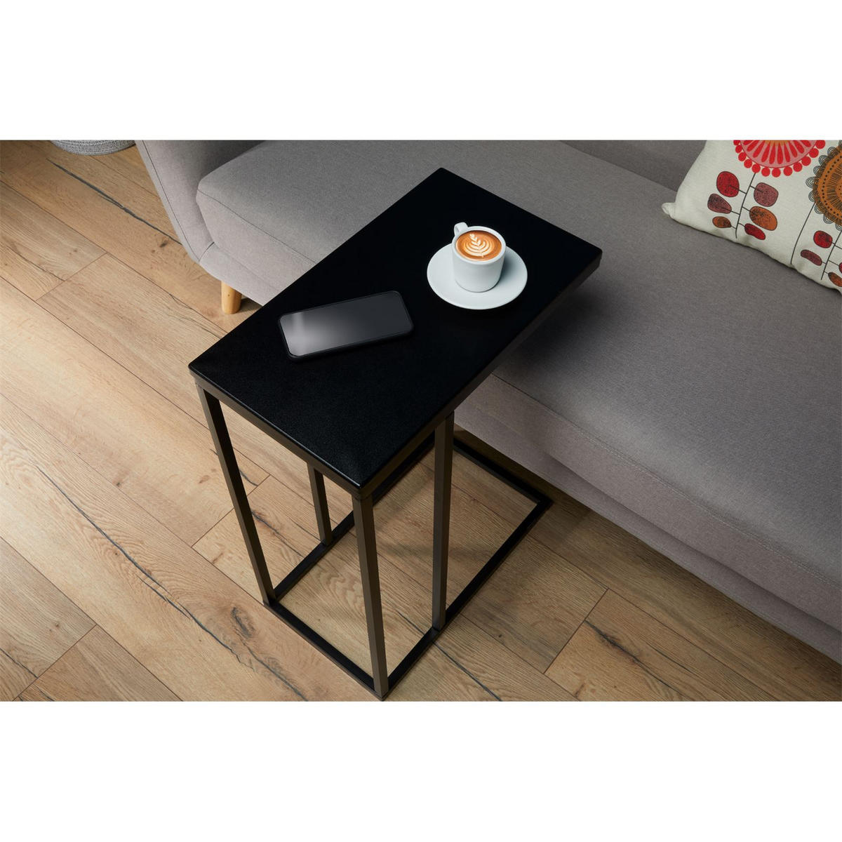 BEISTELLTISCH DEBORA schwarz - Schwarz, Holzwerkstoff (26/46/61cm) - IDIMEX