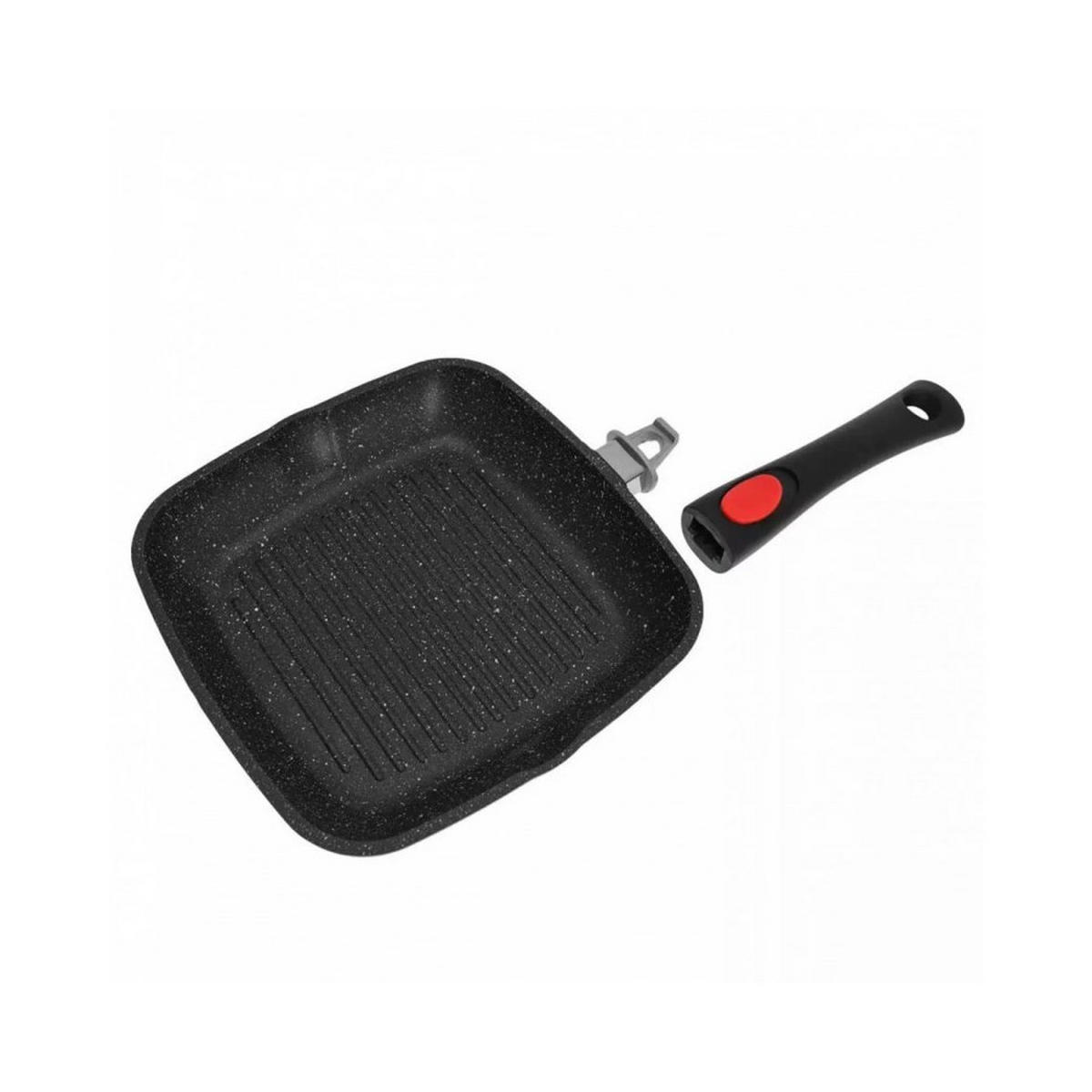 GRILLPFANNE Schwarz 24/24/4.5 cm KH1510 - Schwarz, Glas (24cm) - Kinghoff 