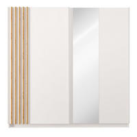 SCHIEBESCHRANK CASTARI Weiß / Artisan Eiche - Weiß/Eiche Artisan, Holzwerkstoff (200.2/198.5/62cm) - KONSIMO®