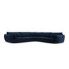 WENDBARES-ECKSOFA Kaelle aus Samt königsblau 7 Sitzplätze - Blau, Textil (286/286cm) - Micadoni