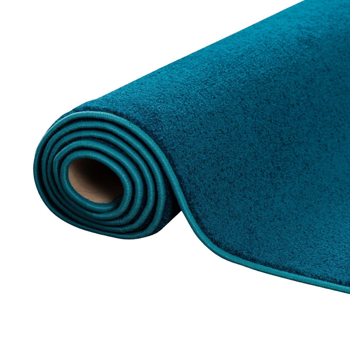 HOCHFLOR VELOURS LÄUFER TEPPICH LUNA - Petrol, Textil (80/400cm) - Snapstyle