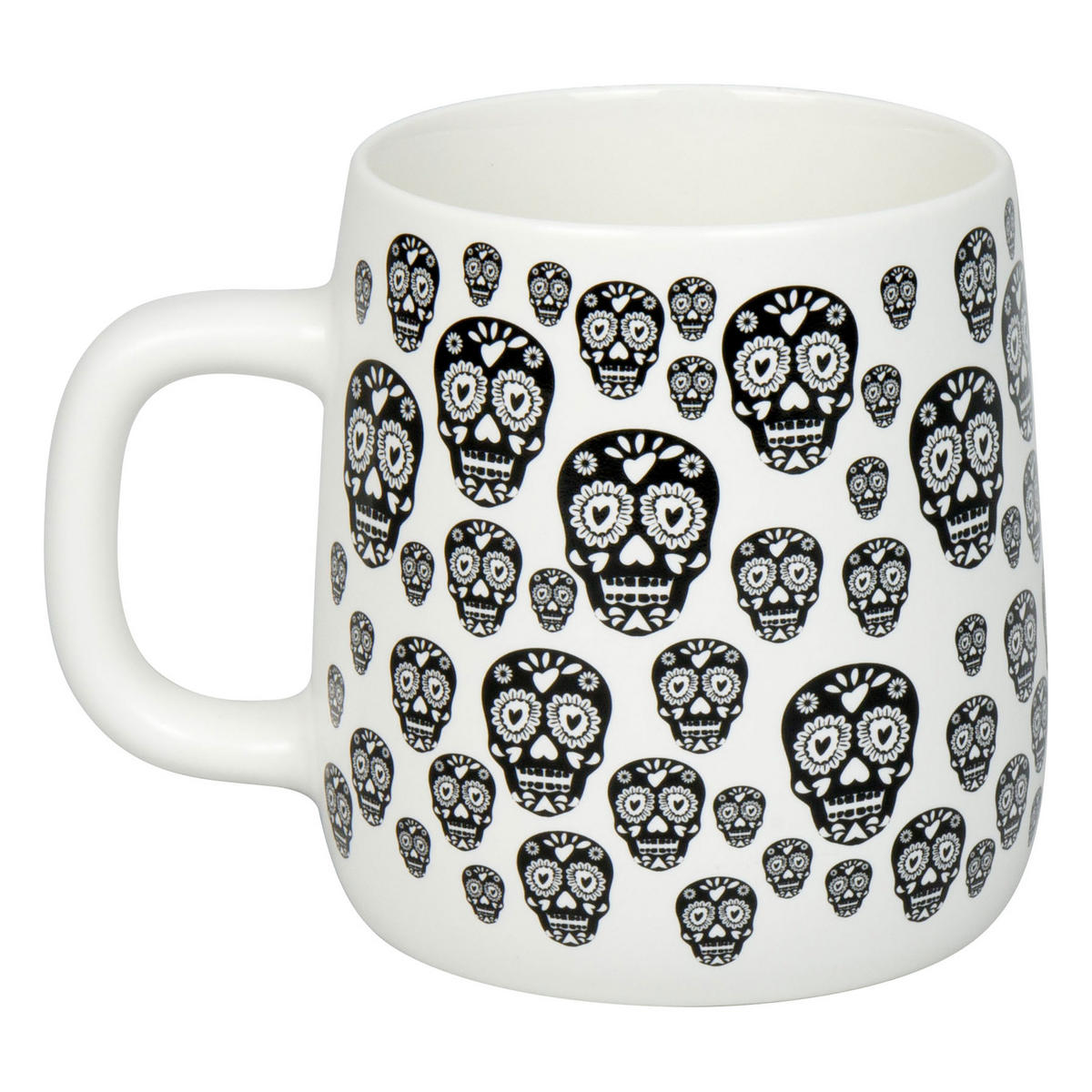 KAFFEEBECHER Calavera Mexicanas White - Naturfarben, Keramik (0.4L) - Könitz