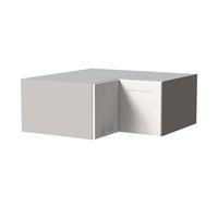 ECKAUFSATZSCHRANK Oslo W14/90/36 Grau / Weiß Matt 90 / 90 / 36cm - Weiß/Grau, Holz/Holzwerkstoff (90/36/90cm) - Feldmann-Wohnen