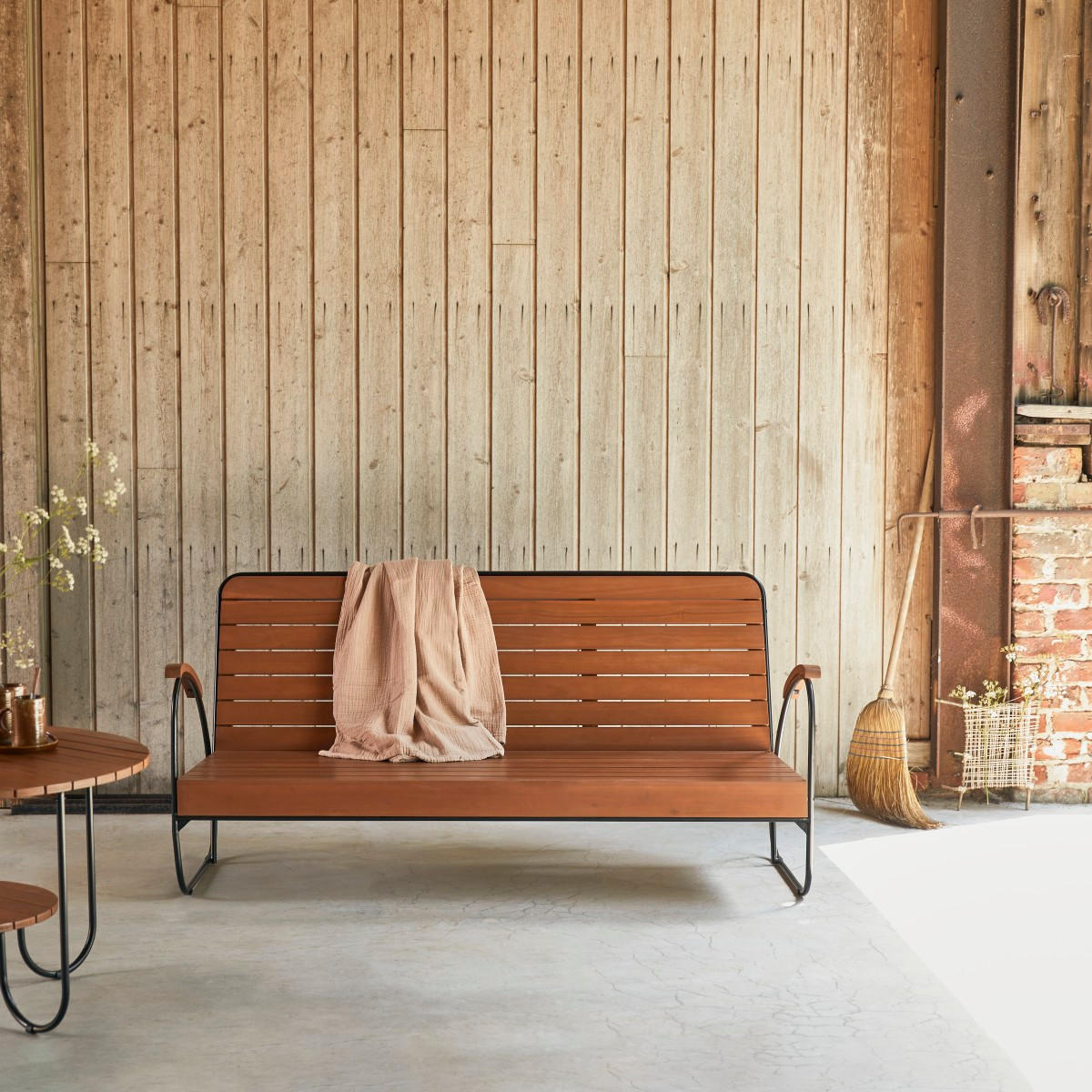 GARTENBANK Key Wood Natur aus Akazie - Naturfarben, Holz (165/77/72cm) - Tikamoon