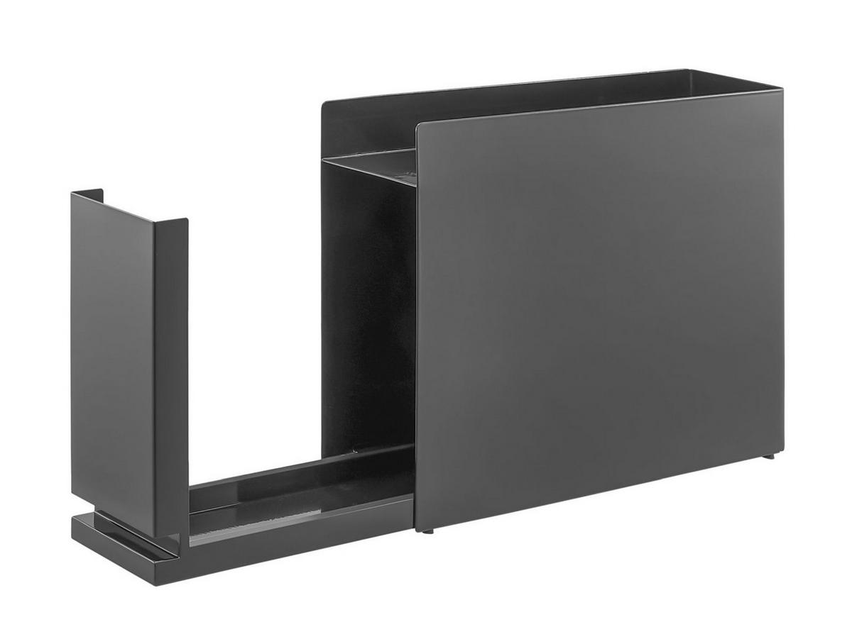 GEWÜRZREGAL Tower schwarz mit 1 Schublade 12/37/50 cm - Schwarz, Metall (12/37/50cm) - Yamazaki
