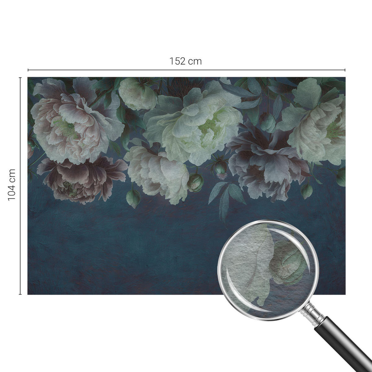 FOTOTAPETE 152x104 cm - Florale Eleganz - Pink, Textil (152/104cm) - Wallfluent