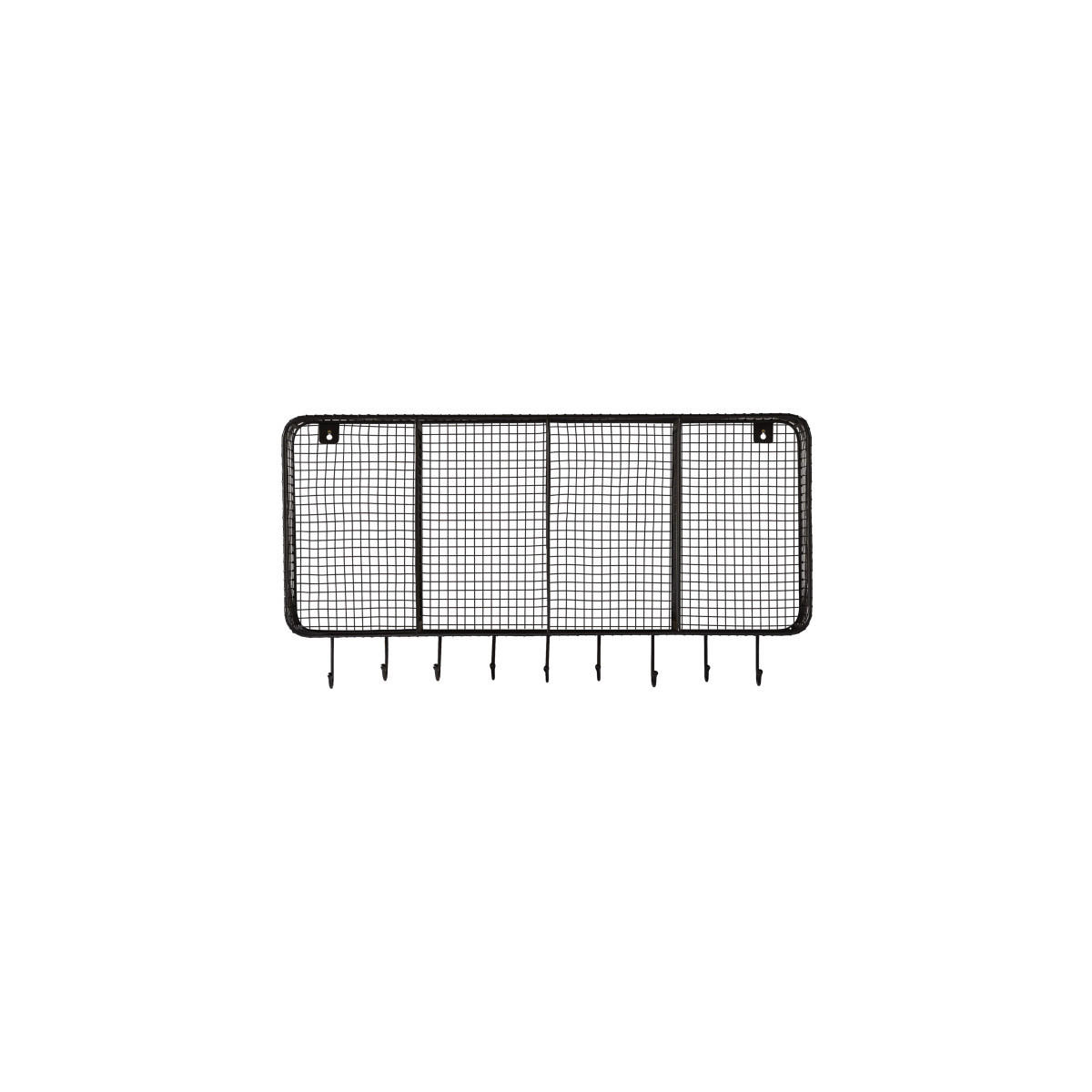WANDGARDEROBE Sona Schwarz aus Metall - Schwarz, Metall (54/54/19cm) - Sonett