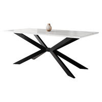 ESSTISCH Flora - Schwarz/Weiß, Holzwerkstoff/Metall (90/190/74cm) - MIRJAN24