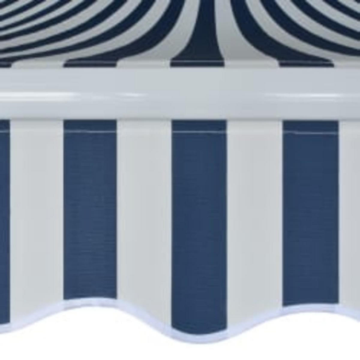 GELENKARMMARKISE 600 cm Blau/Weiß - Blau, Textil (3/1/6cm) - furnicato