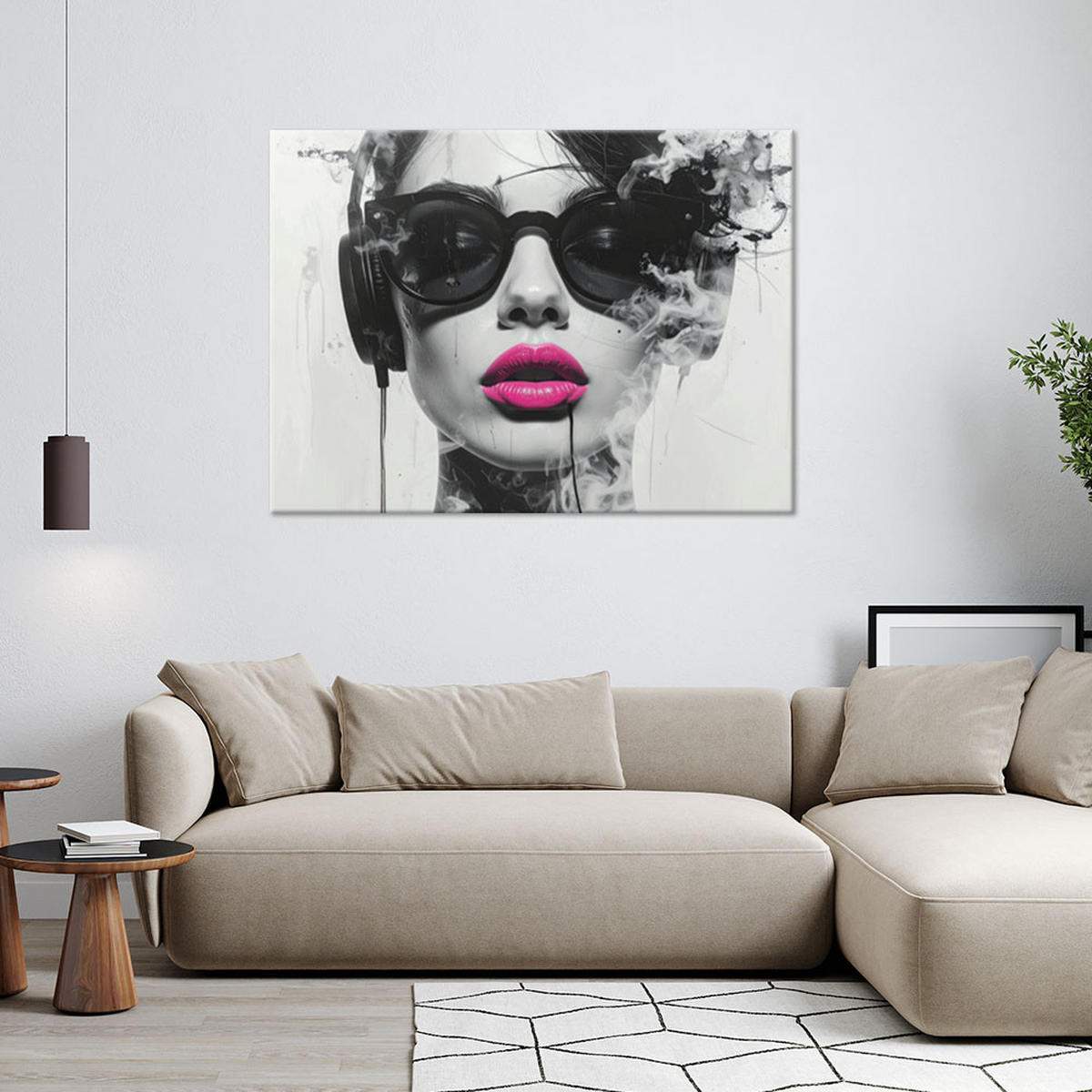 LEINWANDBILD Menschen & Charaktere 90x60cm - Schwarz, Textil (90/60cm) - Feeby