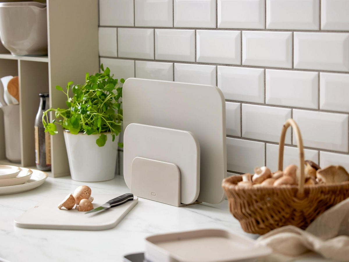 SCHNEIDEBRETTER-SET Choptima humus - Beige, Kunststoff (35/26cm) - Rosti