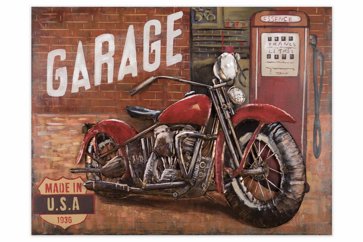 METALLBILD Rot 100/70 cm - Rot/Braun, Metall (6/70cm) - KUNSTLOFT