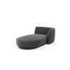 CHAISELONGUE rechts Miley aus Samt grau - Grau, Textil (90/70/156cm) - Micadoni