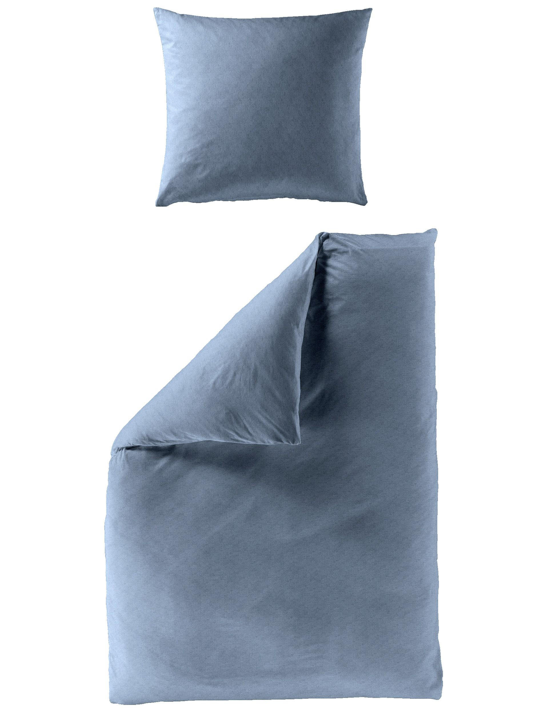 BETTWÄSCHE Biber 3292 - Blau, Textil (135/200cm) - Bierbaum