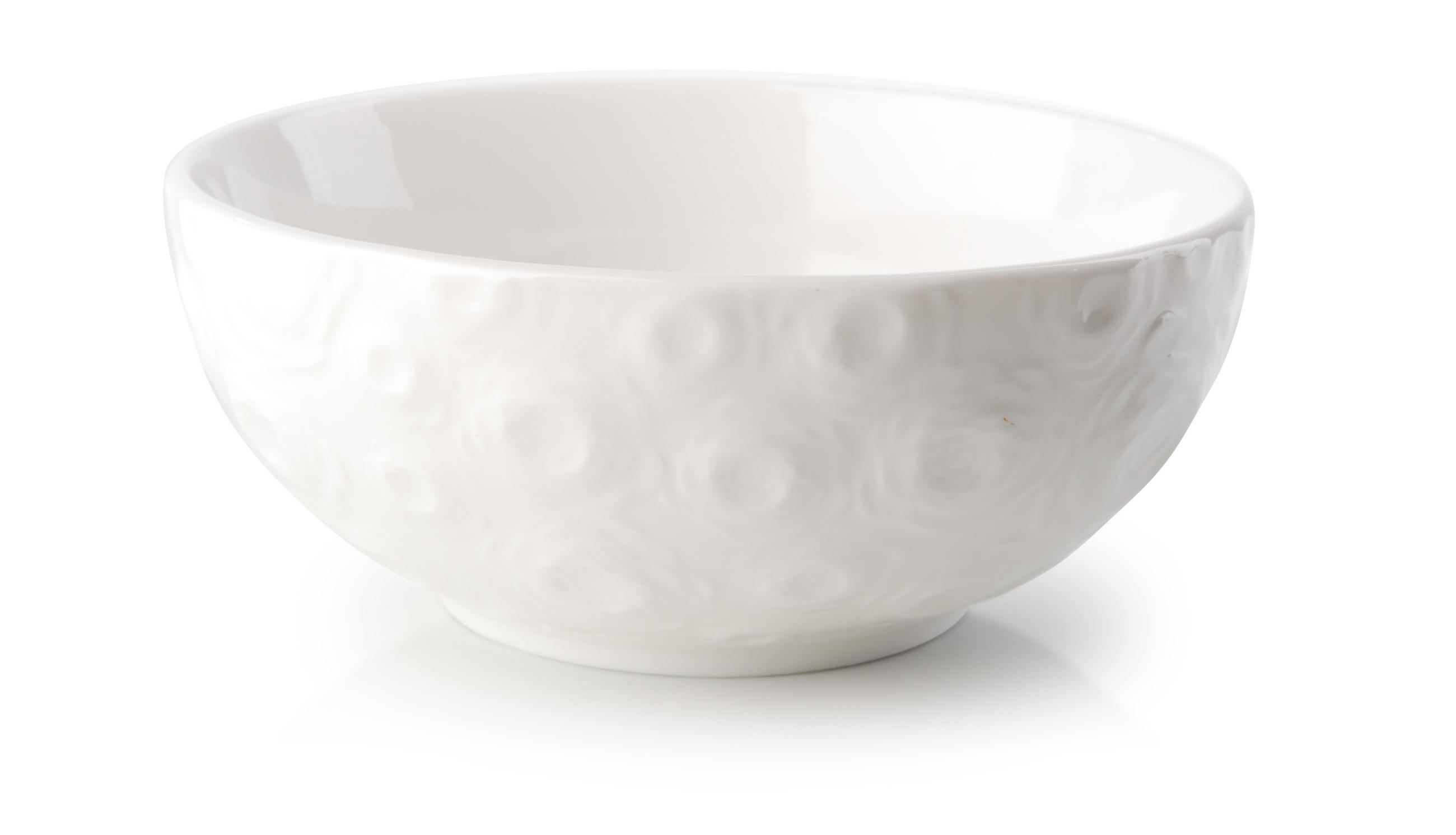 SCHALE Rose2 Weiß 12/12/5 cm Keramik - Weiß, Keramik (12cm) - Mondex