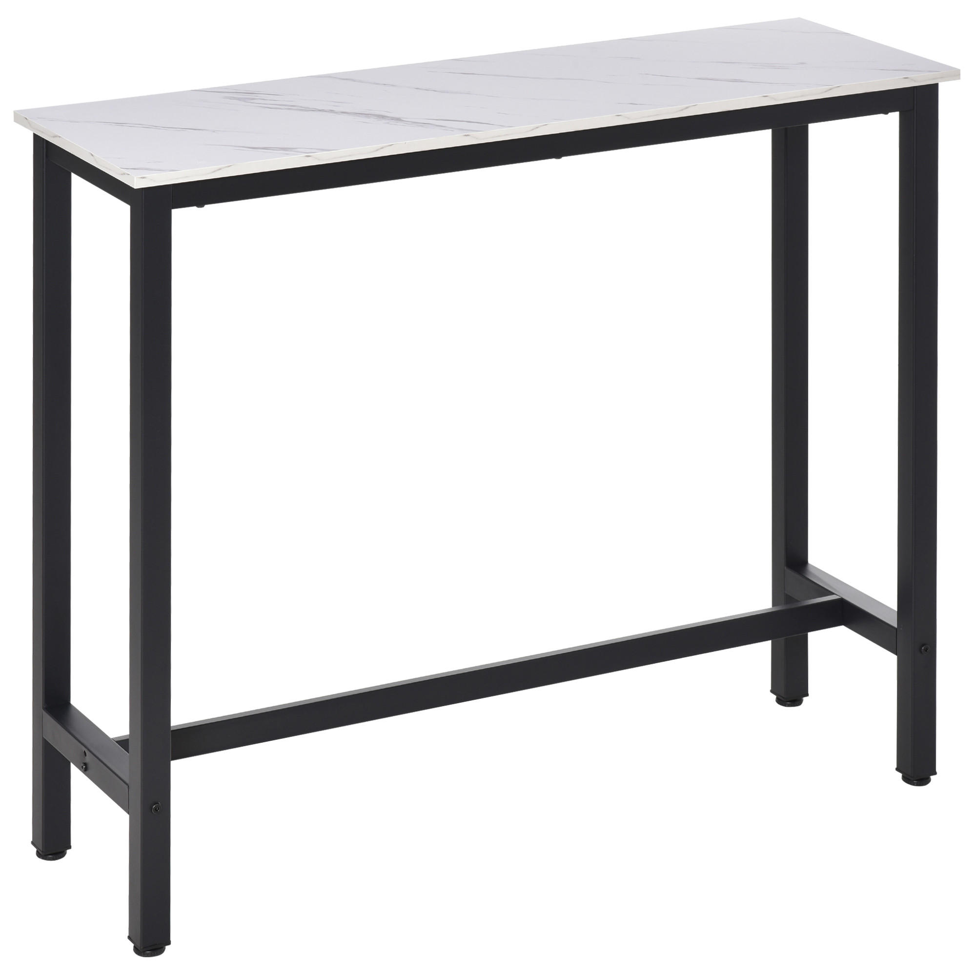 KONSOLENTISCH 120/40/100 cm mit Marmoroptik DE-39889 Weiß - Weiß, Holzwerkstoff (40/120/100cm) - ComfortXL