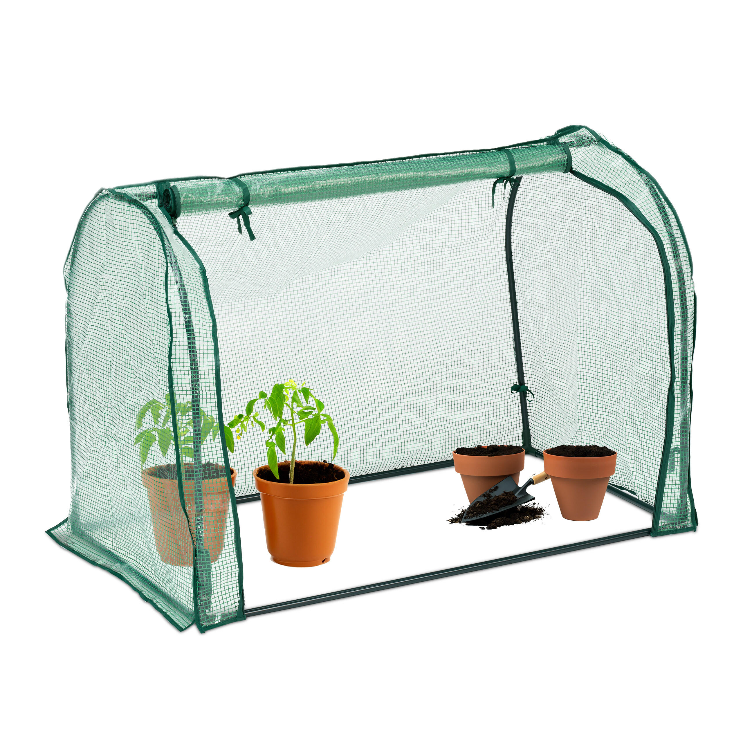 FOLIENGEWÄCHSHAUS - Transparent, Kunststoff/Metall (113/80/70cm) - Relaxdays