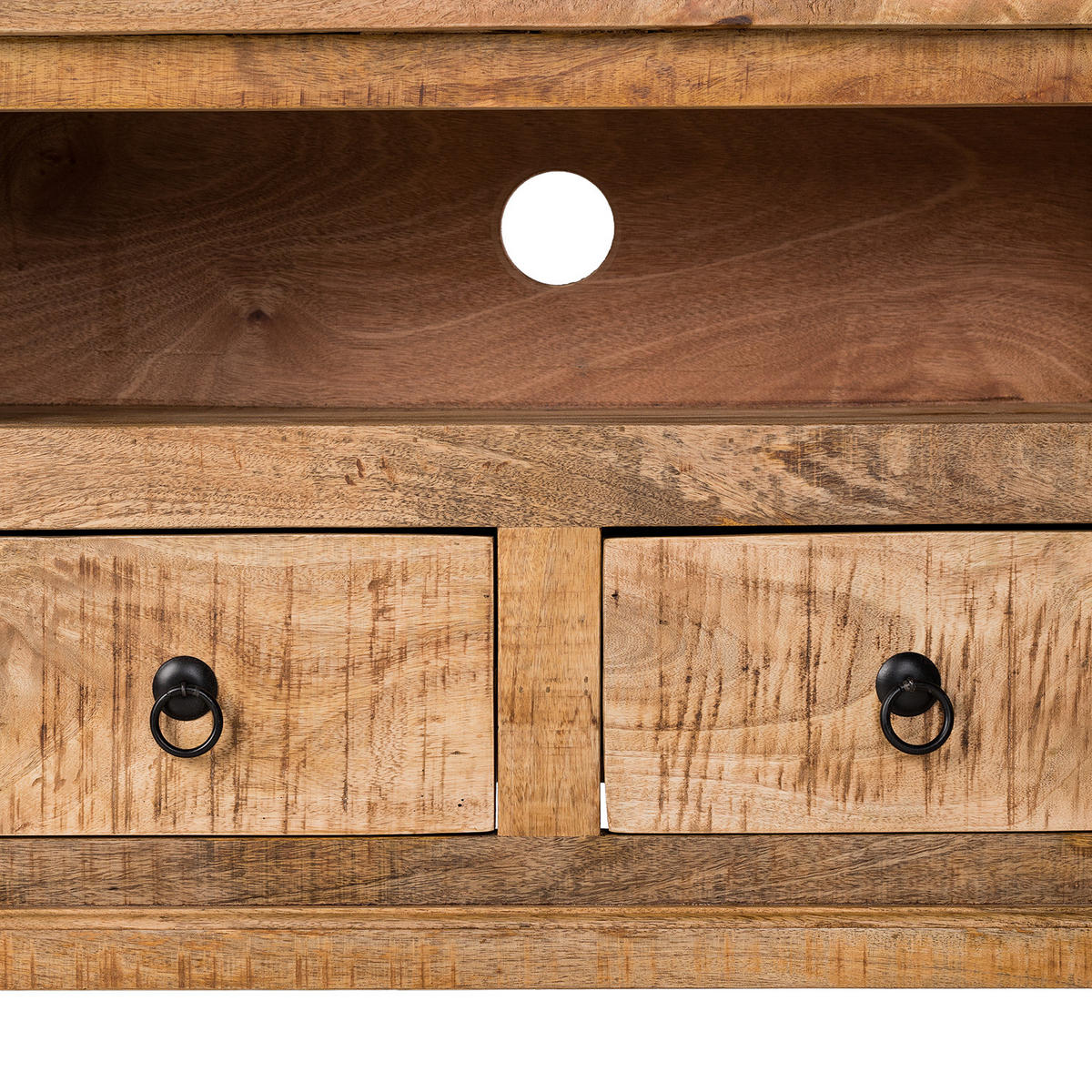 TV-LOWBOARD - Mango massiv - Naturfarben, Holz (178/60/38cm) - home24