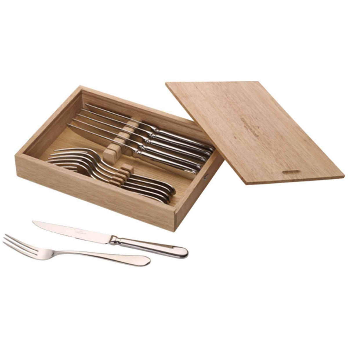 STEAKBESTECK Oscar silber 12er Set - Silberfarben, Metall - Villeroy & Boch
