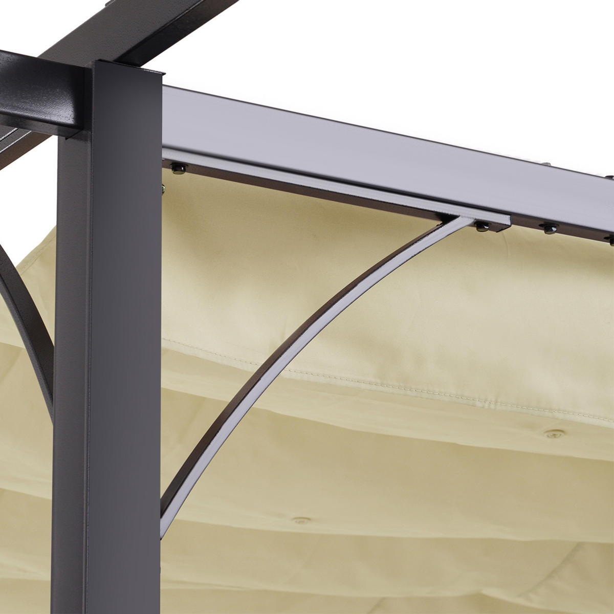 PERGOLA Wasserdicht UV-Schutz Beige - Beige, Kunststoff/Metall (300/230/300cm) - Outsunny