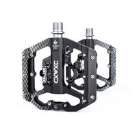 FAHRRAD Pedale MTB Flatpedale Aluminiumlegierung Anti-Rutsch 9/16 Zoll - Schwarz, Metall (10.2/1.5/12cm)