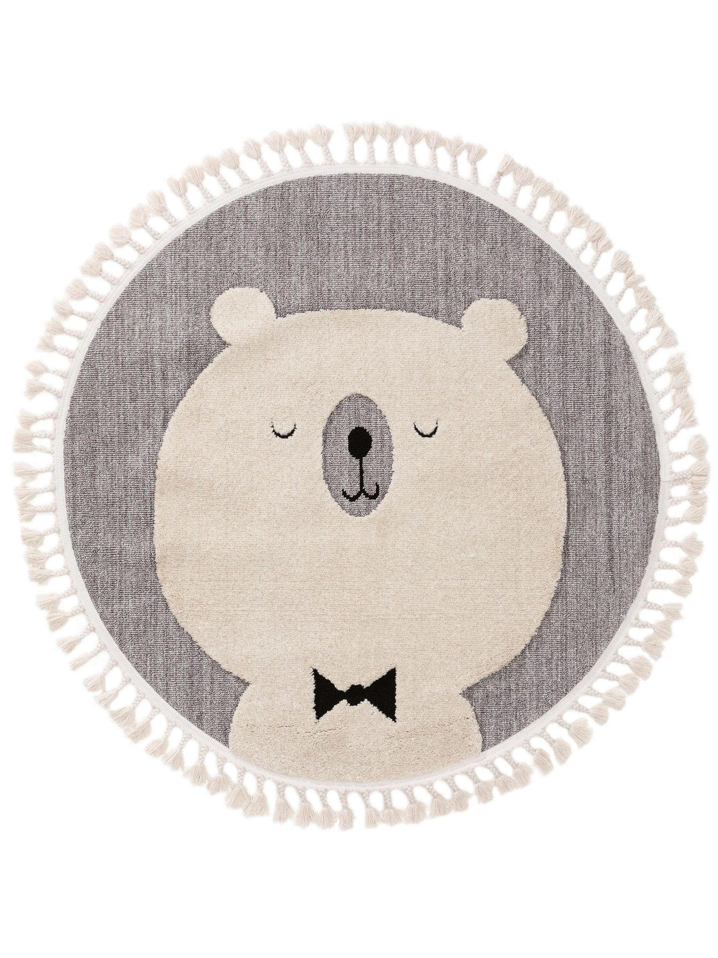KINDERTEPPICH Momo Grau ø 120 cm rund - Grau, Textil (120/1cm) - KUNSTLOFT