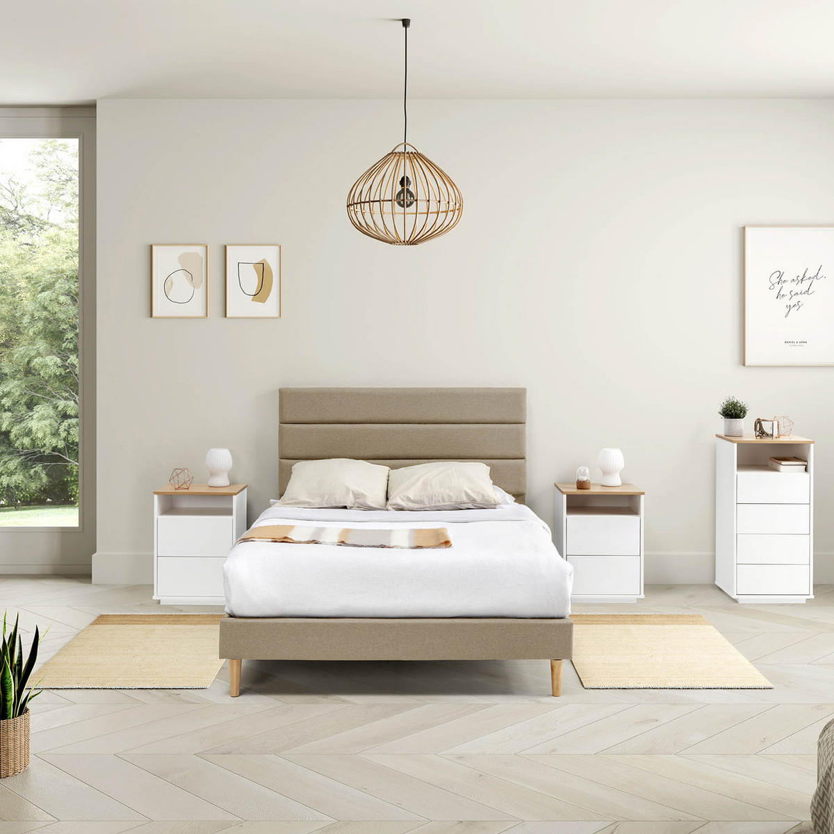 POLSTERBETT 90x190 cm Aroma, Beige - Beige, Textil (195/92/116cm) - VS Venta-stock