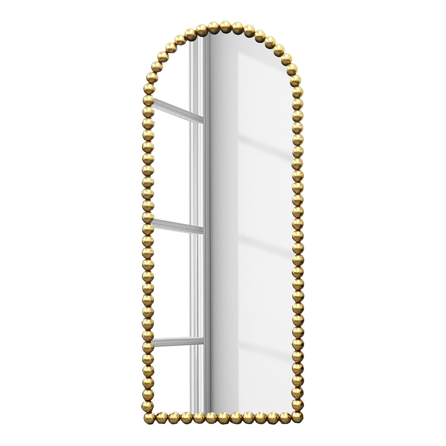 SPIEGEL - halbrund - Metall - Gold - Goldfarben, Metall (75/185/5cm) - home24