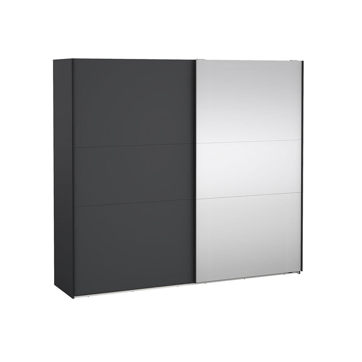 SCHIEBETÜRENSCHRANK, Como, Grau, Holzwerkstoff, 244 x 67 x 221 cm - Grau, Holzwerkstoff (244/221/67cm) - ebuy24